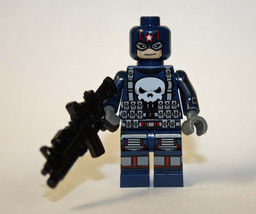 Building Block Punisher Captain America Marvel Minifigure Custom - £4.87 GBP