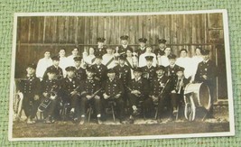 Vintage Wwii German Military Band Photo B&amp;W Drum Intruments Trophies 5.5&quot;X3.5&quot; - £1.42 GBP
