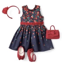American Girl Janie and Jack Roses Party Dress Outfit NEW IN BOX - £31.11 GBP