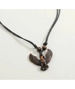 Wooden eagle necklace / rope chain - £4.85 GBP