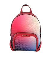 Michael Kors Jaycee Medium Zip Pocket Backpack MK Dark Raspberry Multi O... - $151.10