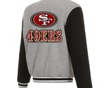 NFL San Francisco 49ers Reversible Full Snap Fleece Jacket JHD Embroider... - £107.90 GBP