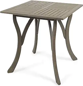 Christopher Knight Home Baia Outdoor Acacia Wood Square Dining Table, Gray - $236.99