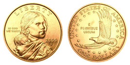 2000 D Sacagawea US Dollar Coin 24K Gold Plated - £19.97 GBP