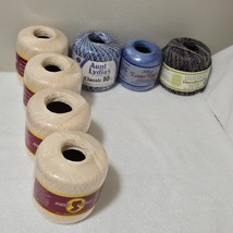 Classic Crochet Thread 100% Cotton 6 Size 10 / 1 Size 5 Acrylic Thread L... - $36.72