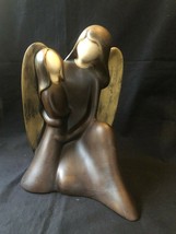 antique / vintage ceramic figurine : Angel protecting child . Beautiful ! - £135.51 GBP