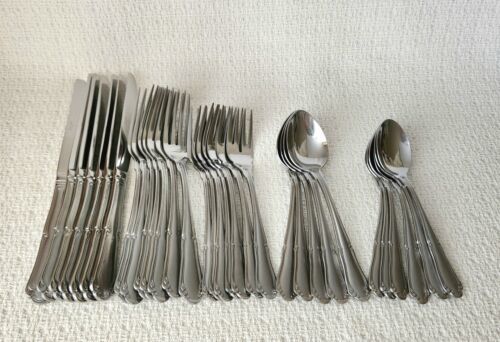 Primary image for Pflatzgraff EDGEHILL FROST 18/0 Stainless Flatware 32 Pieces ~ Serves 5+