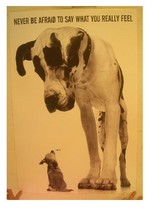 Great Dane Et Chihuahua Affiche Jamais Être Afraid To Say What You Reall... - $1,668.45 MXN