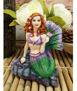 Colorful Pastel Fantasy Nautical Siren Mermaid Pink Rose Celtic Stone Fi... - £38.24 GBP