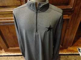 Blue Gray 1/4 Zip Dallas Cowboys Sewn Star NFL Football Jacket Men XL Po... - £23.73 GBP