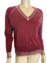 Roan + Ryan Raglan V-Neck Sweater Burgundy Small - $14.24