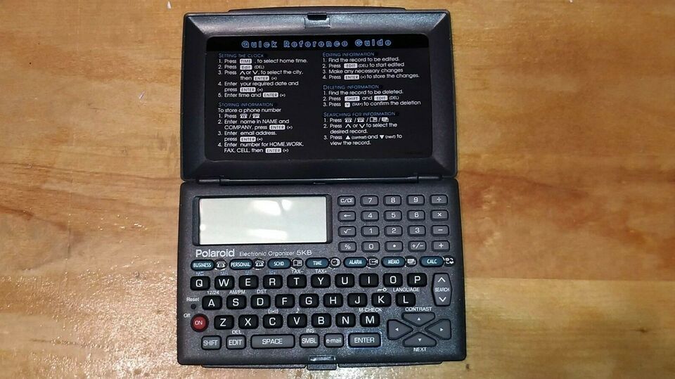WORKING POLAROID PDA ELECTRONIC ORGANIZER 5KB PERSONAL POCKET PC CALCULA... - $26.04