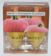 Slatkin &amp; Co. Wallflowers Fragrance Refills Sweet Cinnamon Pumpkin 2 Bulbs 1.6oz - £9.46 GBP