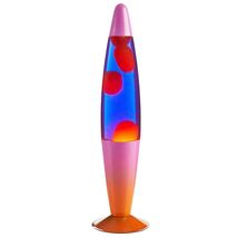 Urban Shop 16&quot; Sunset Volcano Lamp Pink Wax Purple Liquid Painted Metal ... - £11.18 GBP