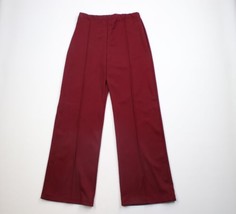 Vintage 60s 70s Streetwear Womens 14 Knit Wide Leg Bell Bottoms Pants Red USA - £63.04 GBP