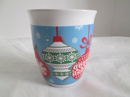 Royal Norfolk Christmas Mug Coffee Cup Ornaments Snowflakes Red Green Blue - $8.95