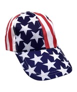 6 Pack USA Flag Patriotic Ball Caps 100% Polyester Old Glory 3¾&quot; Bill - $5.84