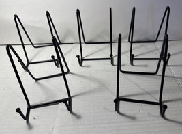 5 Plate Stands 4” Iron Easel Display Stand Holder Metal Frame Picture - €8,55 EUR