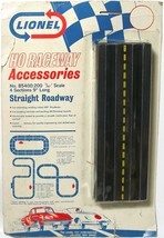 4pc 1965 Lionel Hillside NJ HO Slot Car 1/87 9&quot; Straight Roadway Accessory B5400 - £17.57 GBP