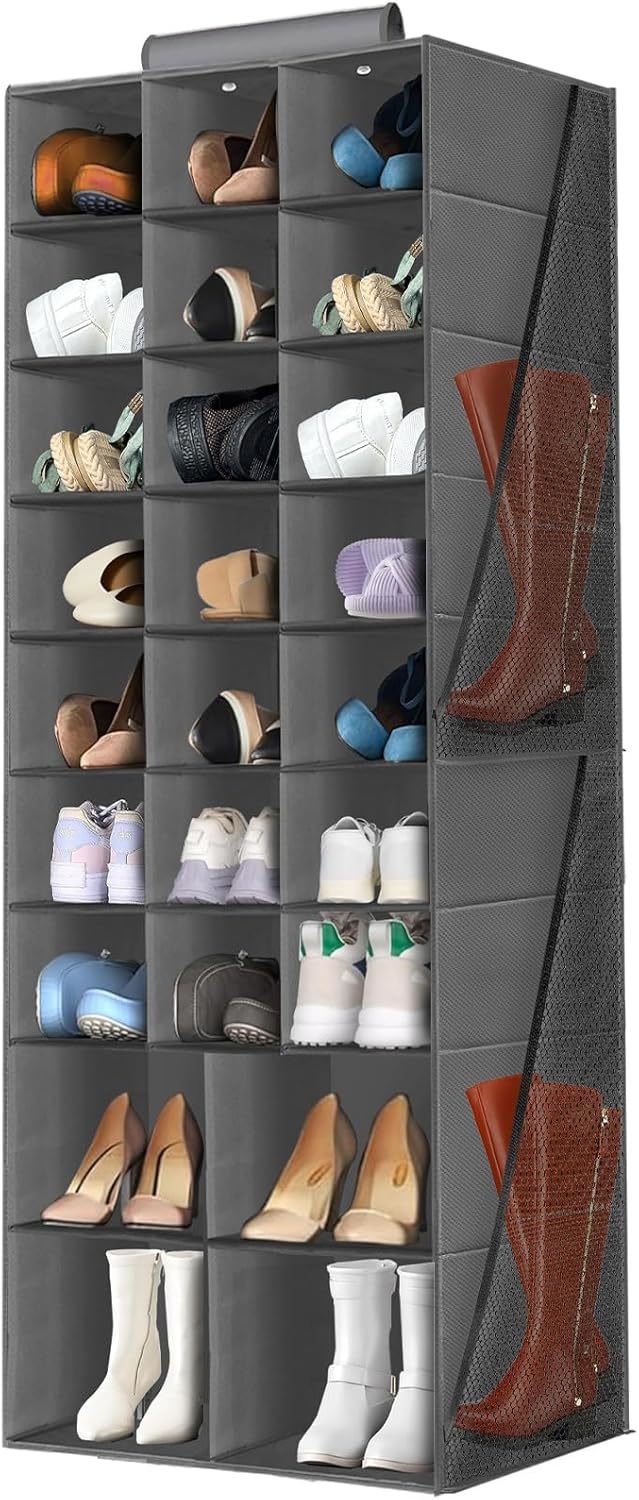 Hanging Shoe Organizer For Closet, Closet Hanging Shoe Storage Rack Hold... - $37.95
