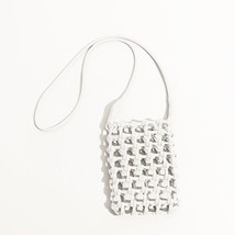 Hollow shoulder saddle bags handwoven women small purse tote handbag knitting crossbody thumb200