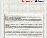 American Airlines Super 80 Safety Card Rev 10-2000 - £14.28 GBP