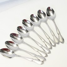Oneida Chatelaine Teaspoons 6&quot; Community Stainless Lot of 8 BEAUTIFUL - £35.53 GBP