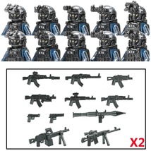 10PCS Military Figures Building Blocks City Commando Riot Soldier Toys S... - £32.68 GBP