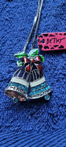 New Betsey Johnson Necklace Bells Double Blueish Christmas Holiday Collectible - £11.98 GBP