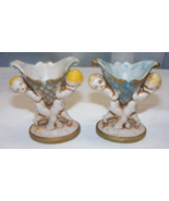Vintage Fontanini Depose Italy Set of 4 Child Angels Holding up Vases 21-c - €25,32 EUR