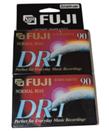 Fuji DR-I Normal Bias Audio Cassette Tapes 2 NIP Extraslim Case 90 minutes - £10.38 GBP