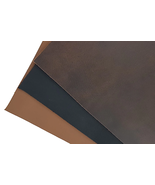 Real Leather Sheets Brown Black &amp; Tan length 30 cm x 30 cm - £10.44 GBP