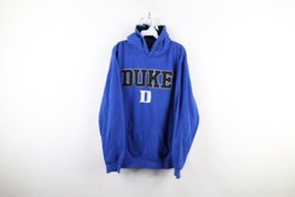 Vintage Mens Size 2XL Faded Spell Out Duke University Hoodie Sweatshirt Blue - £47.44 GBP