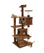 53 Inch Cat Tree Tower Playing House Condo Activity Center Scratching Po... - £68.35 GBP