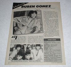 Ruben Gomez Menudo Tiger Beat Star Magazine Article Clipping Vintage Oct. 1987 - £10.38 GBP