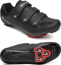 Kescoo Black Unisex Cycling Shoes with Installed Delta Cleats - Men&#39;s Si... - $48.47