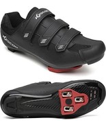 Kescoo Black Unisex Cycling Shoes with Installed Delta Cleats - Men&#39;s Si... - £38.65 GBP