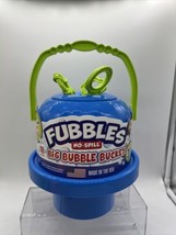 BLUE Fubbles No Spill Bubble BUCKET Party Favor TOY 3 Wands Tip Upside D... - £9.22 GBP