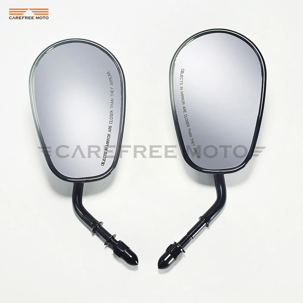 Black motorcycle Rearview Mirror Moto Side Mirrors case   FLHTC Clic XR1200 XL88 - $252.23