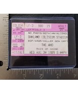 THE WHO - VINTAGE AUG 30, 1989 OAKLAND COLISEUM STADIUM CONCERT TICKET STUB - €8,55 EUR