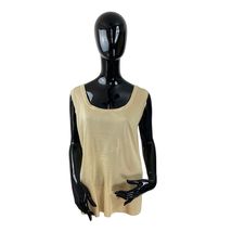 Misook Classic Signature Knit Sleeveless Tank Top Gold Womens Medium - £21.97 GBP