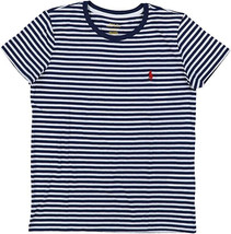 Polo Ralph Lauren Womens Navy Blue Striped Crewneck Tee T-Shirt, Medium ... - $49.01