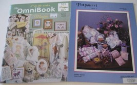 2 Counted Cross Stitch Book Potpourri Pillow Bag OmniBook Babies Baby De... - $4.44