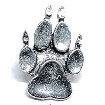 Paw Print Pin Badge Brooch Nature Pewter Badge Wolf Dog Paw Animal Lapel Unisex - £6.29 GBP