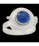 Beautiful Blue Kyanite Locket Ring, Size 7 US, Handmade - £25.17 GBP