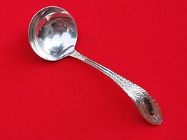 Gadroonette by Manchester Sterling Silver Cream Sauce Ladle 4 1/2" Floral - £23.58 GBP