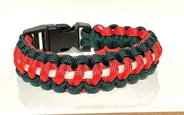 Miami Hurricanes Orange Green White Paracord Nylon Bracelet 8.5&quot; Fundrai... - $35.63