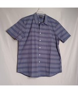 Oakley Shirt Mens XLarge Blue Striped Button-Up Short Sleeve Casual Wear - $463.09 MXN