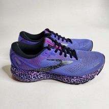 Brooks Ghost 14 Running Purple Cheetah Leopard Sneaker Women&#39;s Size 10.5 - £47.55 GBP