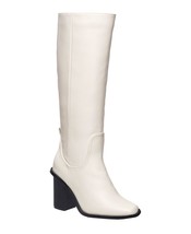 French Connection Womens Hailee Knee High Heel Riding Boots, Winter Whit... - £114.28 GBP